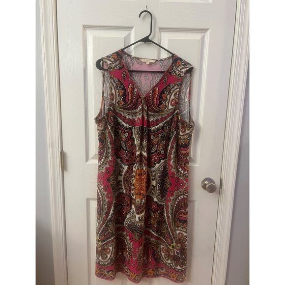 HAANI women’s multicolor tank‎ top zipper dress. Size 3X - Picture 1 of 3